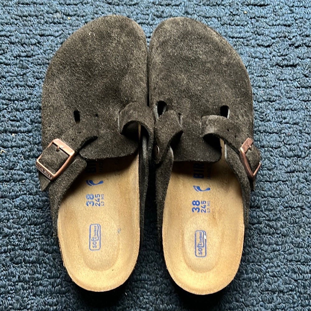 Birkenstock suede clog